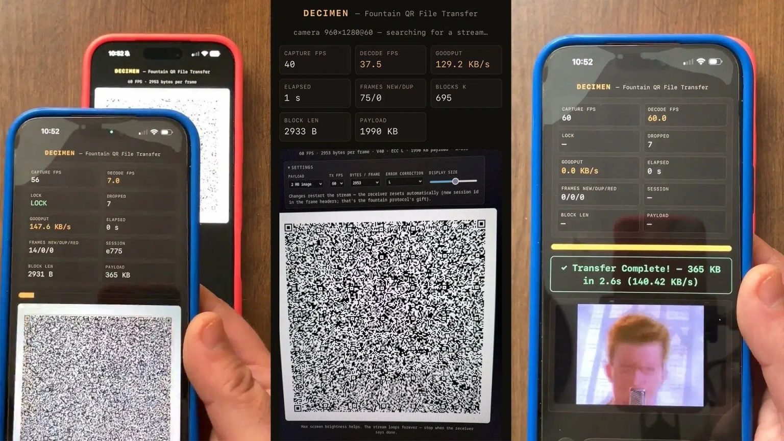 Розробник створив платформу для передачі даних між смартфонами за допомогою QR-кодів зі швидкістю 190 КБ/с